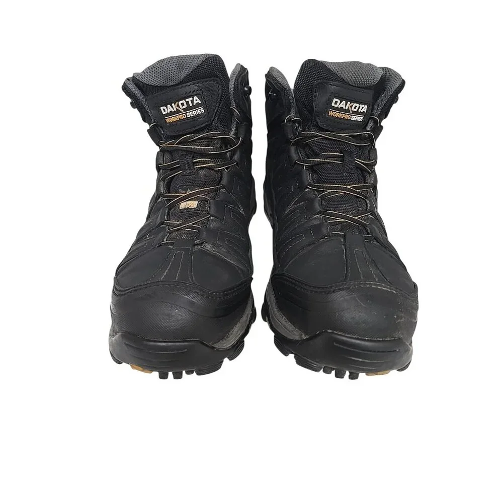 Dakota Men's 6" 2301 Aluminum Toe Comp. Plate WP Work Boots Black Size 9.5W/L - Picture 7 of 8